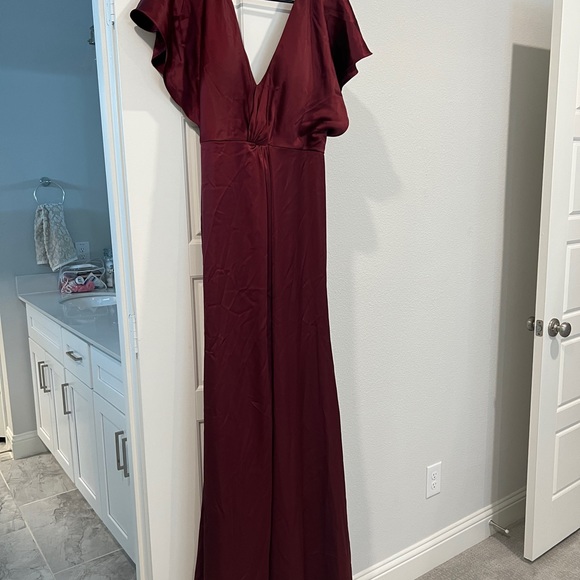 Revelry Gwen Satin Bridesmaid Dress - Picture 2 of 6